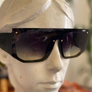Quay large frame black sunglasses
